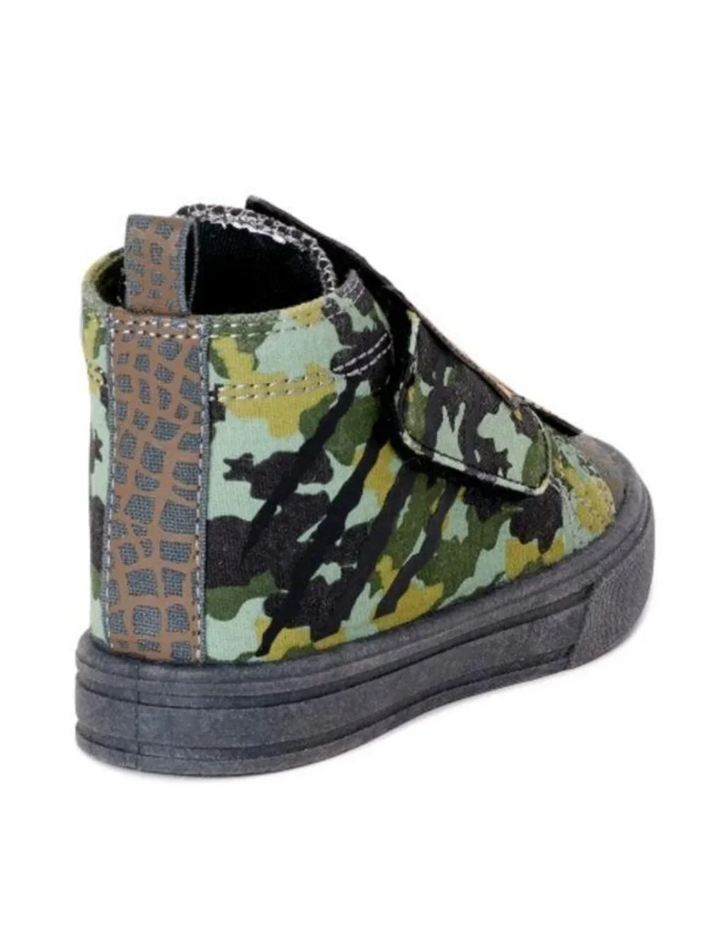 Wonder Nation Kids Size 12 Sneakers High-Top Camo Dinosaur T-Rex Detail Shoes